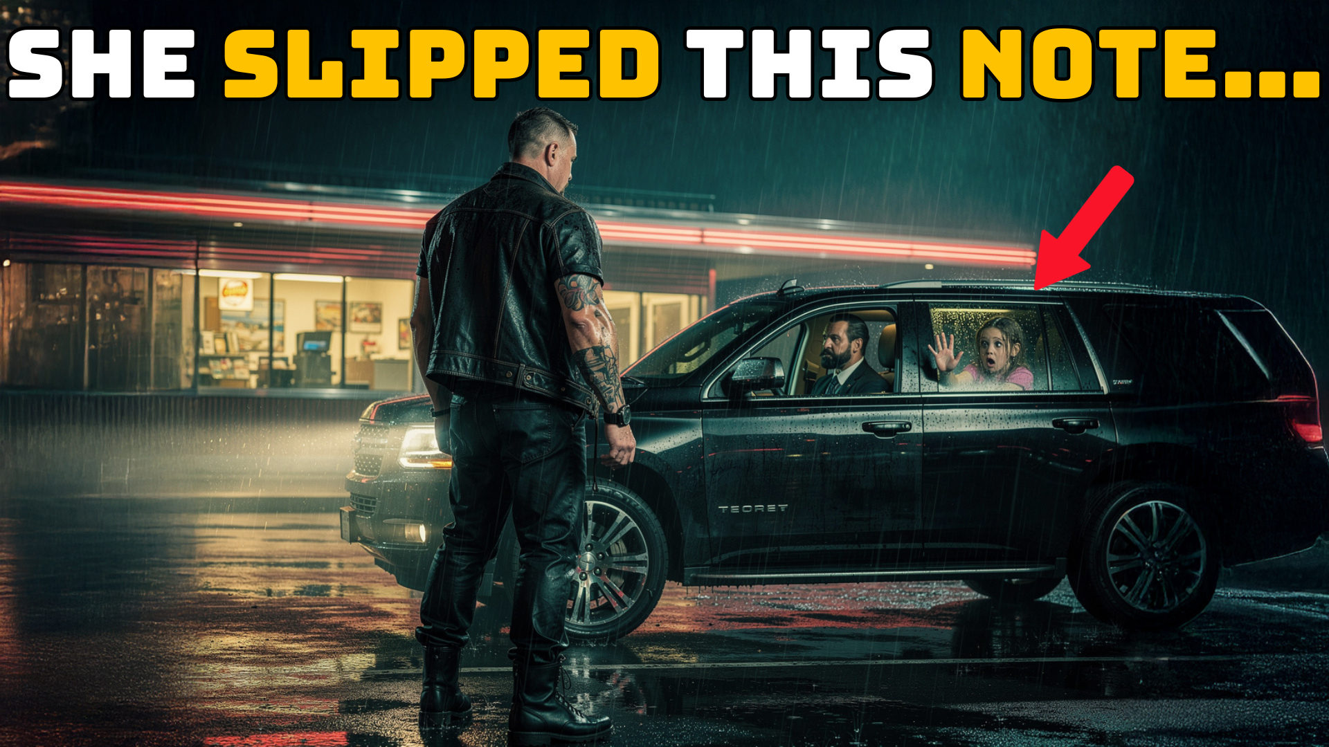 She Slips A Hidden Note… Hells Angels Biker Realizes This Family Is In Serious Danger