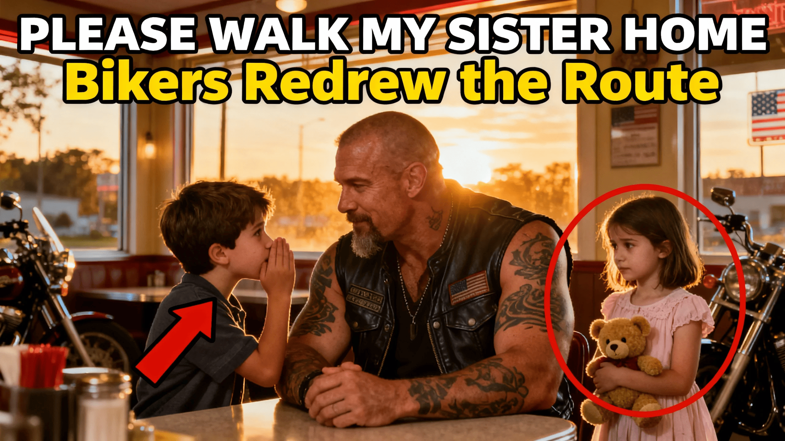A Little Boy Whispered: “Please Walk My Sister Home” — Bikers Redrew the Route