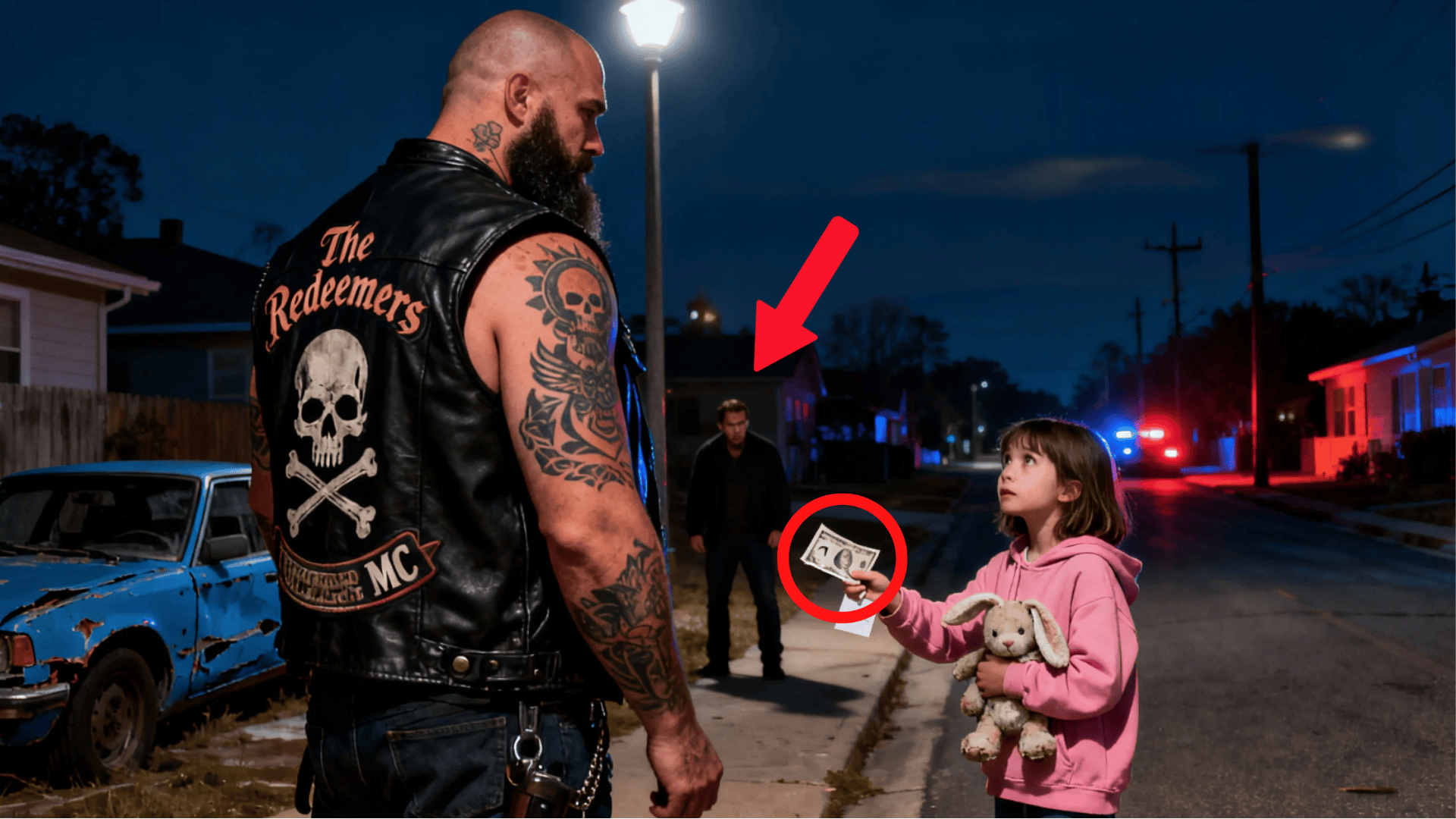 Little Girl Gives a Hells Angels Biker $7 and a Piece of Paper – What He Reads Changes His LIFE